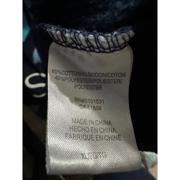 Disney size XL Stitch navy blue cotton blend cropped hoodie - Picture 5 of 8